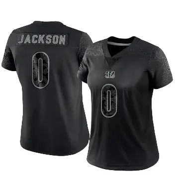 ＃0 Women's Raymond Jackson Black Limited Cincinnati Bengals Reflective Jersey