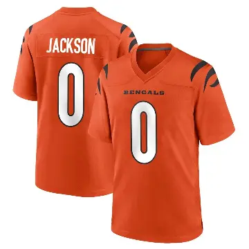 ＃0 Youth Raymond Jackson Orange Game Cincinnati Bengals Jersey