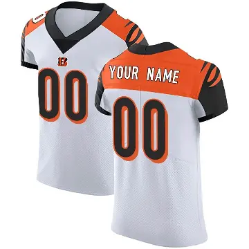 ＃00 Men's Custom White Elite Cincinnati Bengals Vapor Untouchable Jersey