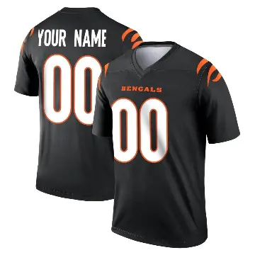 ＃00 Youth Custom Black Legend Cincinnati Bengals Jersey