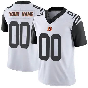 ＃00 Youth Custom White Limited Cincinnati Bengals Color Rush Vapor Untouchable Jersey