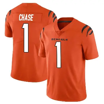 ＃1 Men's Ja'Marr Chase Orange Limited Cincinnati Bengals Vapor Untouchable Jersey