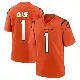 ＃1 Youth Ja'Marr Chase Orange Game Cincinnati Bengals Jersey