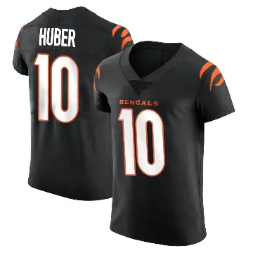 ＃10 Men's Kevin Huber Black Elite Cincinnati Bengals Team Color Vapor Untouchable Jersey