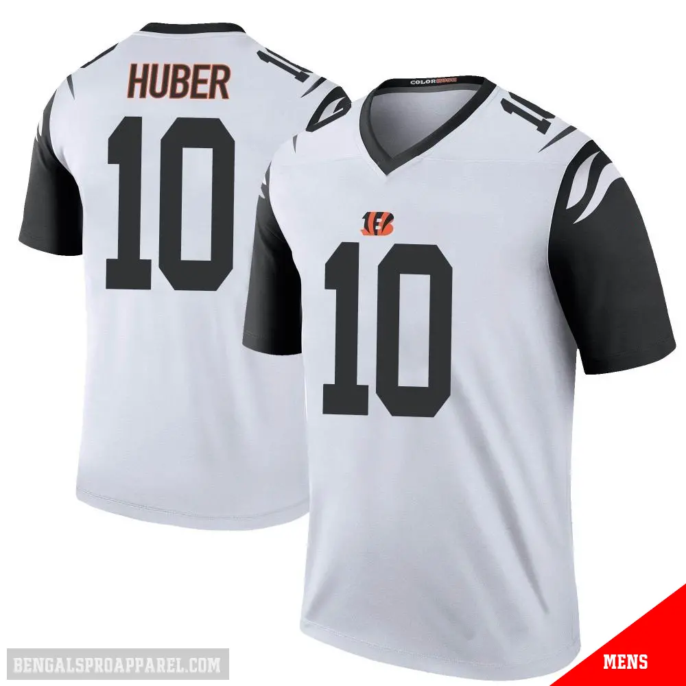 ＃10 Men's Kevin Huber White Legend Cincinnati Bengals Color Rush Jersey