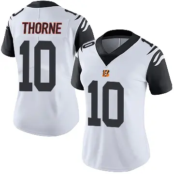 ＃10 Women's Payton Thorne White Limited Cincinnati Bengals Color Rush Vapor Untouchable Jersey