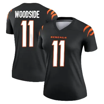 ＃11 Women's Logan Woodside Black Legend Cincinnati Bengals Jersey