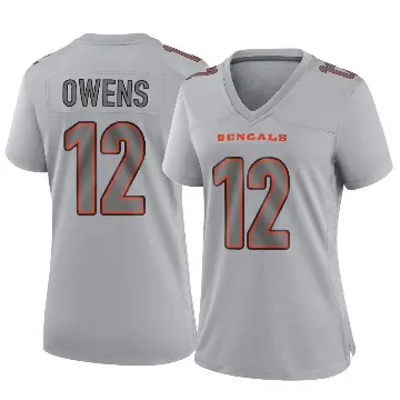 ＃12 Women's Rashod Owens Gray Game Cincinnati Bengals Atmosphere Fashion Jersey