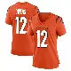 ＃12 Women's Rashod Owens Orange Game Cincinnati Bengals Jersey