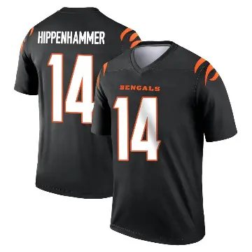 ＃14 Men's Mac Hippenhammer Black Legend Cincinnati Bengals Jersey