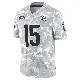 ＃15 Men's Charlie Jones Arctic Camo Limited Cincinnati Bengals 2024 Salute to Service Jersey