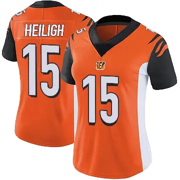 ＃15 Women's Jaivon Heiligh Orange Limited Cincinnati Bengals Vapor Untouchable Jersey