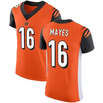 ＃16 Men's Jamoi Mayes Orange Elite Cincinnati Bengals Alternate Vapor Untouchable Jersey