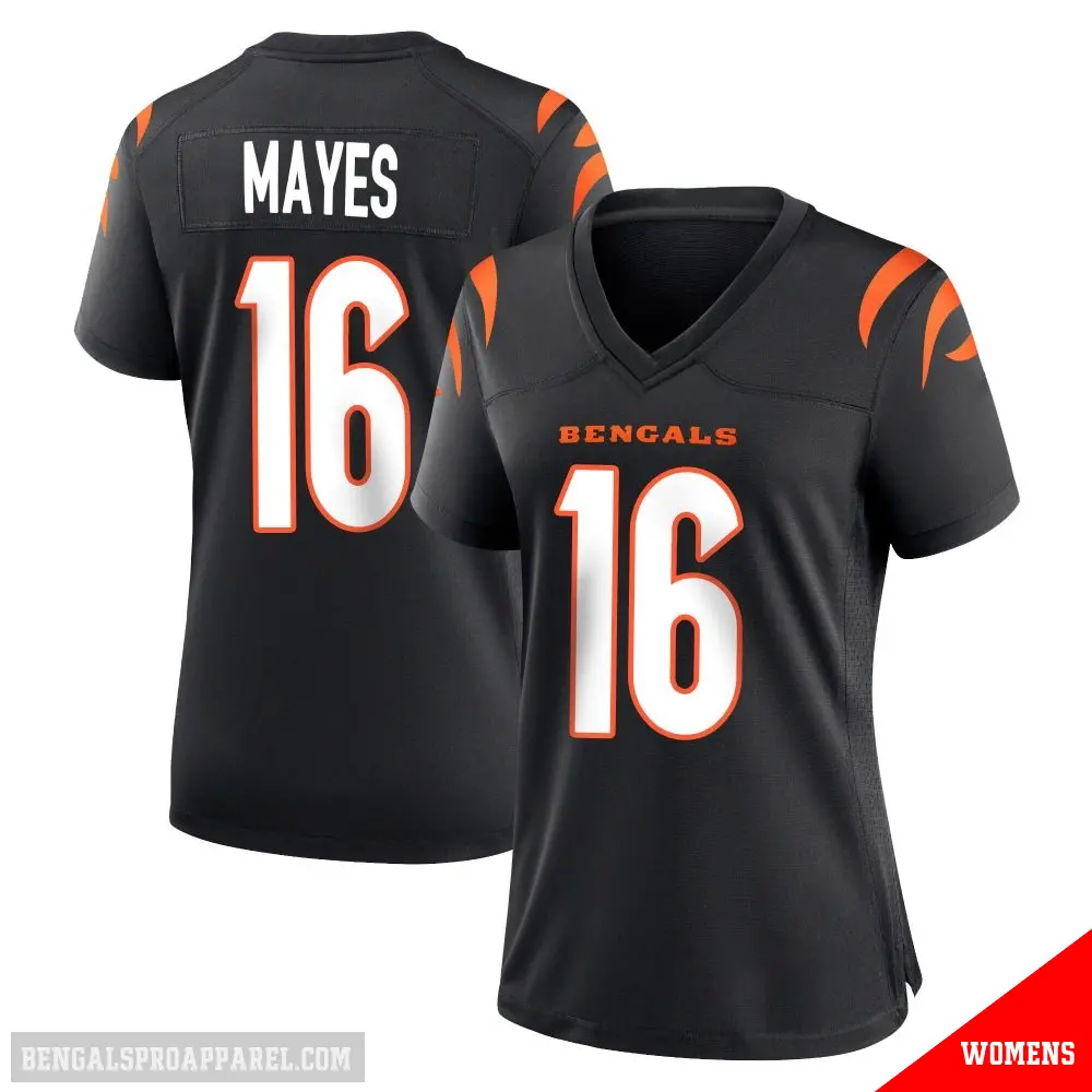 ＃16 Women's Jamoi Mayes Black Game Cincinnati Bengals Team Color Jersey