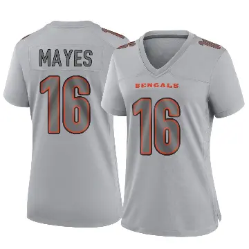 ＃16 Women's Jamoi Mayes Gray Game Cincinnati Bengals Atmosphere Fashion Jersey