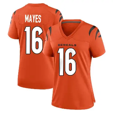 ＃16 Women's Jamoi Mayes Orange Game Cincinnati Bengals Jersey
