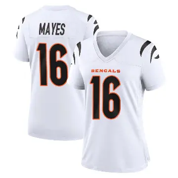 ＃16 Women's Jamoi Mayes White Game Cincinnati Bengals Jersey