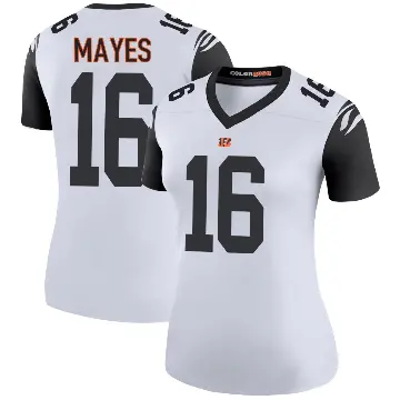 ＃16 Women's Jamoi Mayes White Legend Cincinnati Bengals Color Rush Jersey