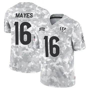 ＃16 Youth Jamoi Mayes Arctic Camo Limited Cincinnati Bengals 2024 Salute to Service Jersey