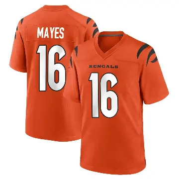 ＃16 Youth Jamoi Mayes Orange Game Cincinnati Bengals Jersey