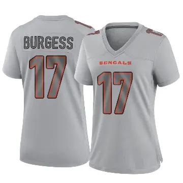 ＃17 Women's Cole Burgess Gray Game Cincinnati Bengals Atmosphere Fashion Jersey