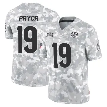 ＃19 Men's Kendric Pryor Arctic Camo Limited Cincinnati Bengals 2024 Salute to Service Jersey