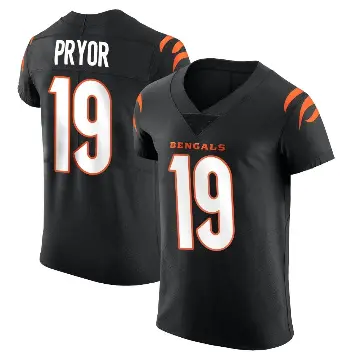 ＃19 Men's Kendric Pryor Black Elite Cincinnati Bengals Team Color Vapor Untouchable Jersey