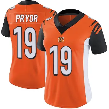 ＃19 Women's Kendric Pryor Orange Limited Cincinnati Bengals Vapor Untouchable Jersey