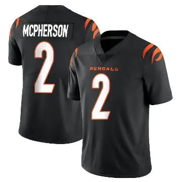 ＃2 Men's Evan McPherson Black Limited Cincinnati Bengals Team Color Vapor Untouchable Jersey