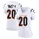 ＃20 Women's DJ Turner II White Game Cincinnati Bengals Jersey