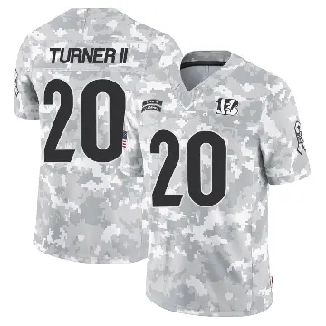 ＃20 Youth DJ Turner II Arctic Camo Limited Cincinnati Bengals 2024 Salute to Service Jersey