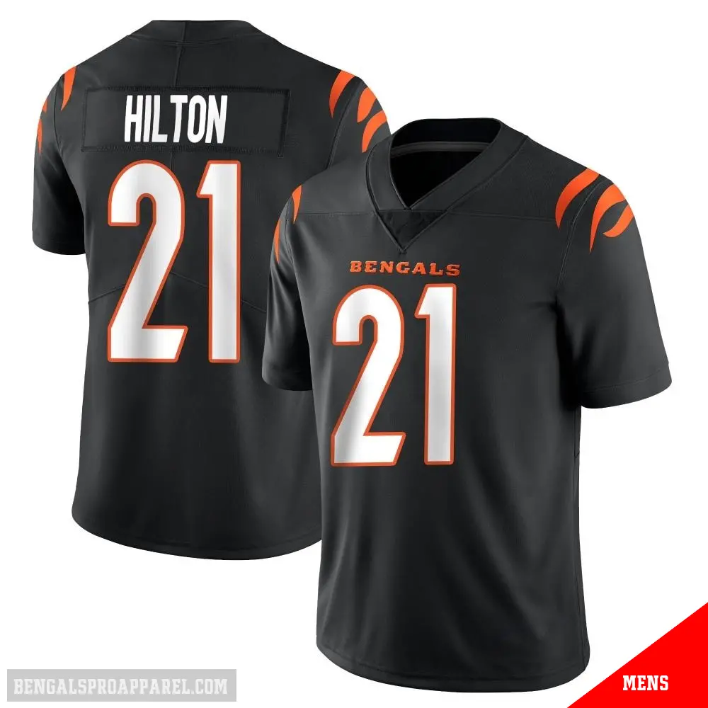 ＃21 Men's Mike Hilton Black Limited Cincinnati Bengals Team Color Vapor Untouchable Jersey