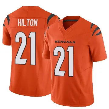 ＃21 Men's Mike Hilton Orange Limited Cincinnati Bengals Vapor F.U.S.E. Jersey