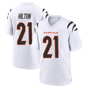 ＃21 Men's Mike Hilton White Game Cincinnati Bengals Jersey