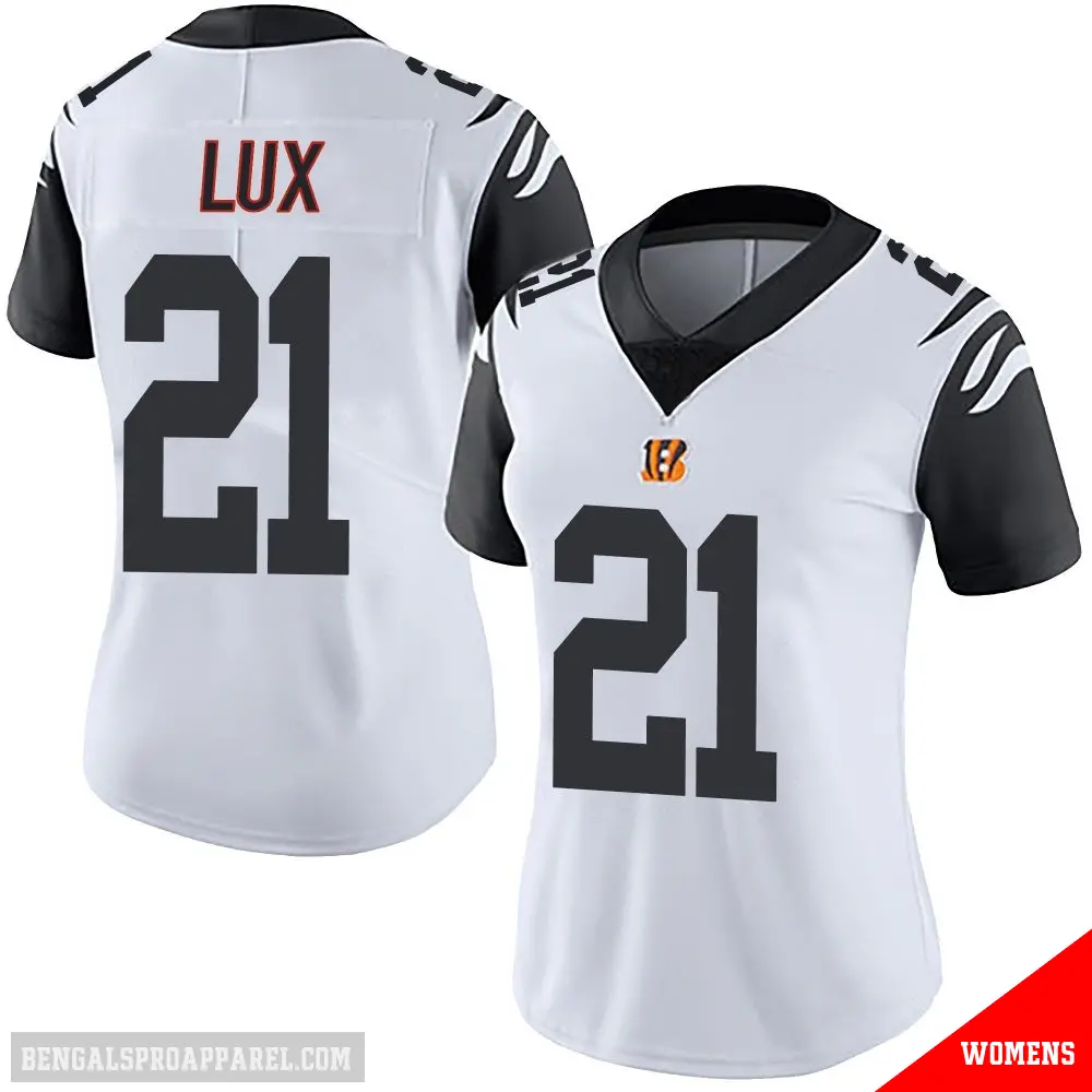 ＃21 Women's Bralyn Lux White Limited Cincinnati Bengals Color Rush Vapor Untouchable Jersey