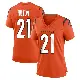 ＃21 Women's Mike Hilton Orange Game Cincinnati Bengals Jersey