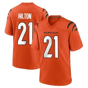 ＃21 Youth Mike Hilton Orange Game Cincinnati Bengals Jersey