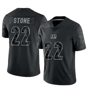 ＃22 Youth Geno Stone Black Limited Cincinnati Bengals Reflective Jersey
