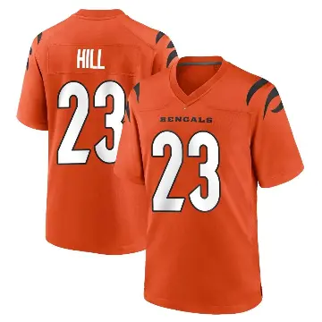 ＃23 Men's Dax Hill Orange Game Cincinnati Bengals Jersey
