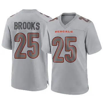 ＃25 Men's Tahj Brooks Gray Game Cincinnati Bengals Atmosphere Fashion Jersey