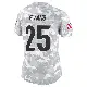 ＃25 Women's Chris Evans Arctic Camo Limited Cincinnati Bengals 2024 Salute to Service Jersey