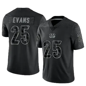 ＃25 Youth Chris Evans Black Limited Cincinnati Bengals Reflective Jersey