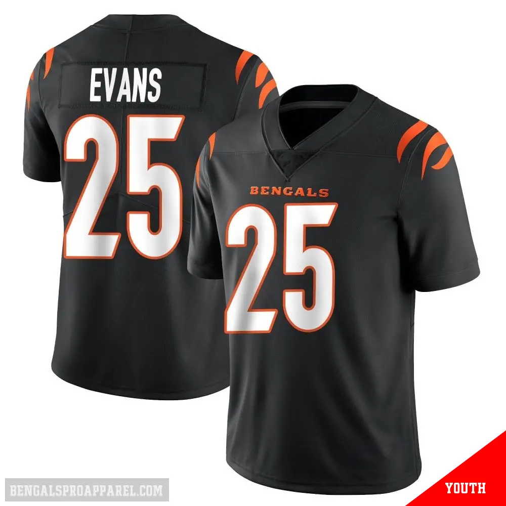 ＃25 Youth Chris Evans Black Limited Cincinnati Bengals Team Color Vapor Untouchable Jersey