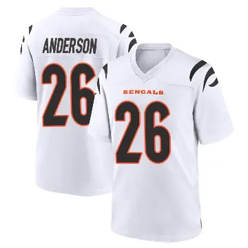 ＃26 Men's Tycen Anderson White Game Cincinnati Bengals Jersey