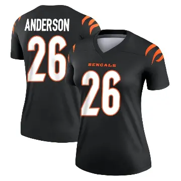 ＃26 Women's Tycen Anderson Black Legend Cincinnati Bengals Jersey