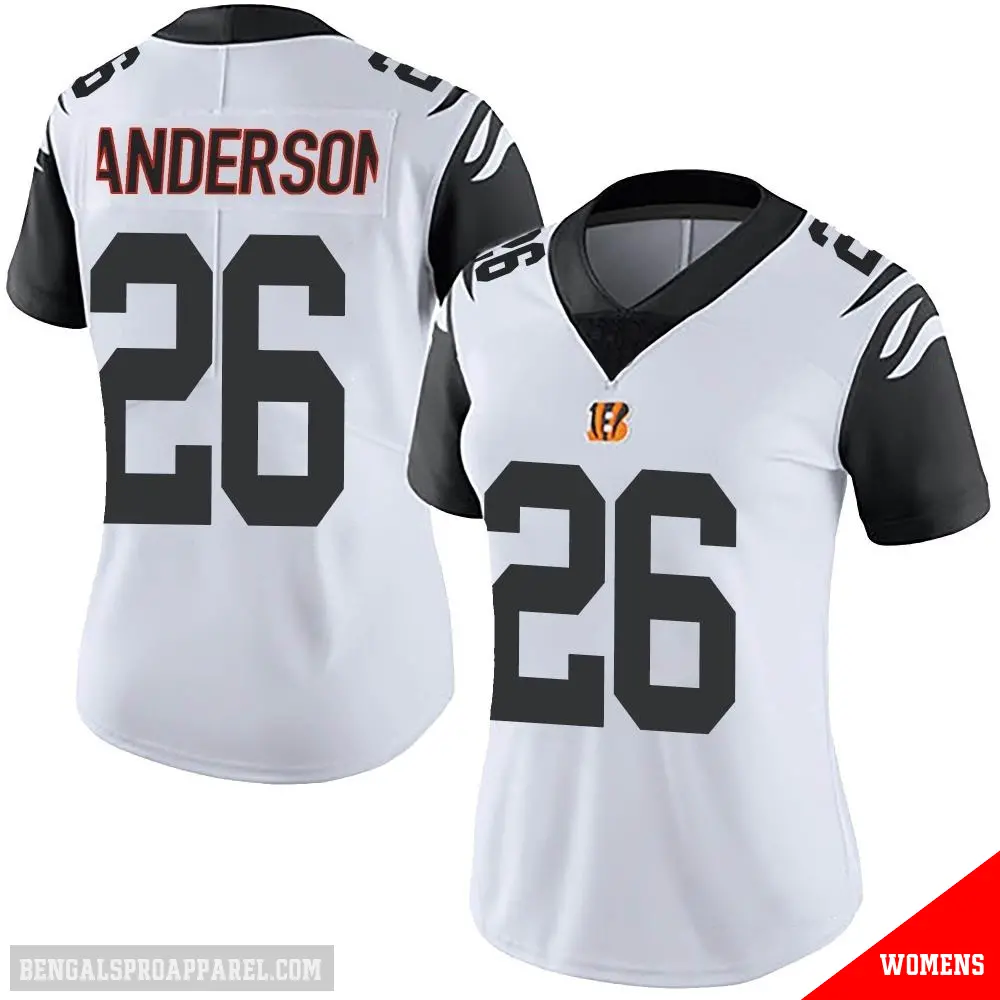 ＃26 Women's Tycen Anderson White Limited Cincinnati Bengals Color Rush Vapor Untouchable Jersey