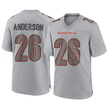 ＃26 Youth Tycen Anderson Gray Game Cincinnati Bengals Atmosphere Fashion Jersey