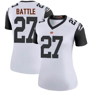 ＃27 Women's Jordan Battle White Legend Cincinnati Bengals Color Rush Jersey