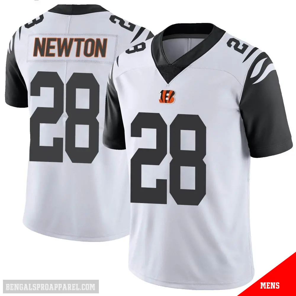 ＃28 Men's Josh Newton White Limited Cincinnati Bengals Color Rush Vapor Untouchable Jersey