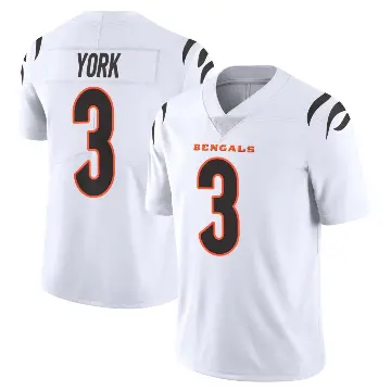 ＃3 Men's Cade York White Limited Cincinnati Bengals Vapor Untouchable Jersey